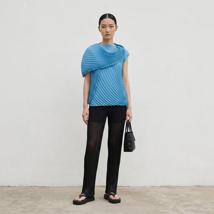 Sheer Slit Pleated Pants | Issey Miyake | Club21 - lifestyle