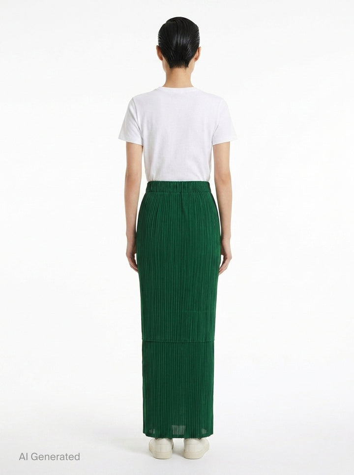 Sheer Slit Pleated Skirt | Issey Miyake | Club21 - back