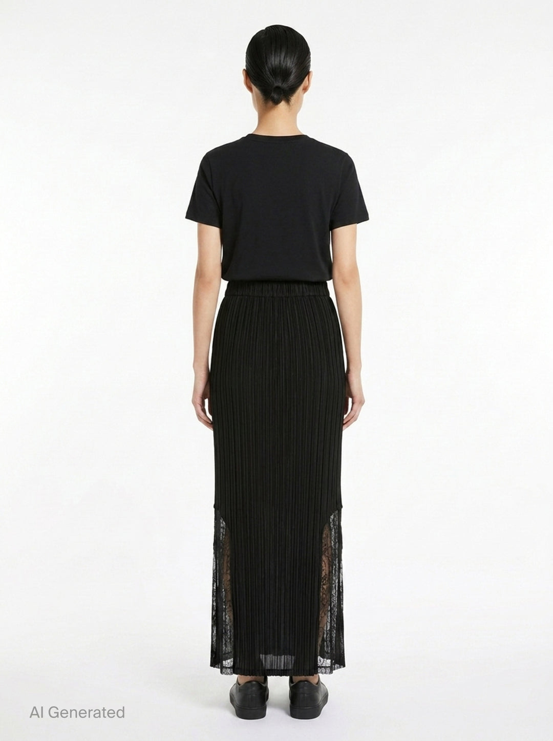 Sheer Slit Pleated Skirt | Issey Miyake | Club21 - back