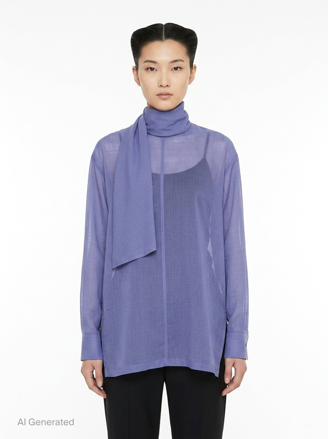 Sheer Wool Woven Top | Issey Miyake | Club21 - front