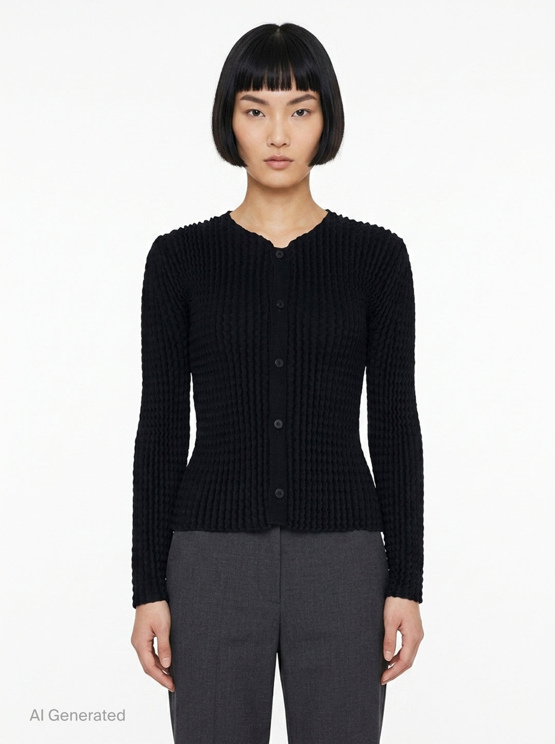 Spongy Knit Cardigan | Issey Miyake | Club21 - front