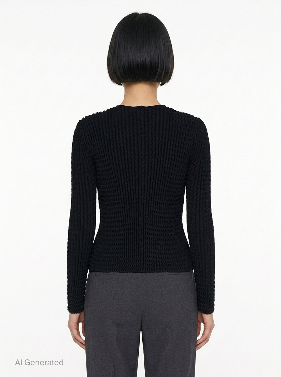 Spongy Knit Cardigan | Issey Miyake | Club21 - back