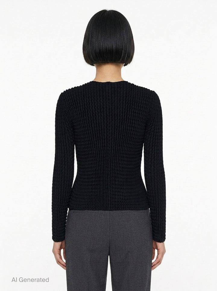 Spongy Knit Cardigan | Issey Miyake | Club21 - back