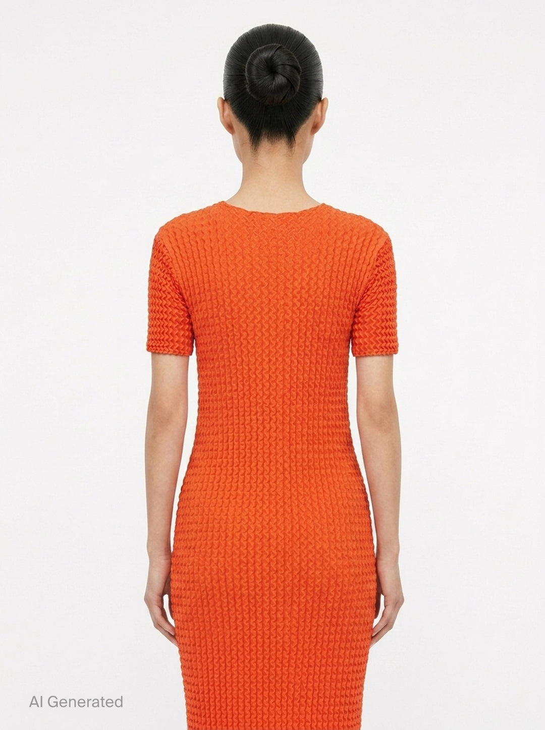 Spongy Knit Midi Dress | Issey Miyake | Club21 - back