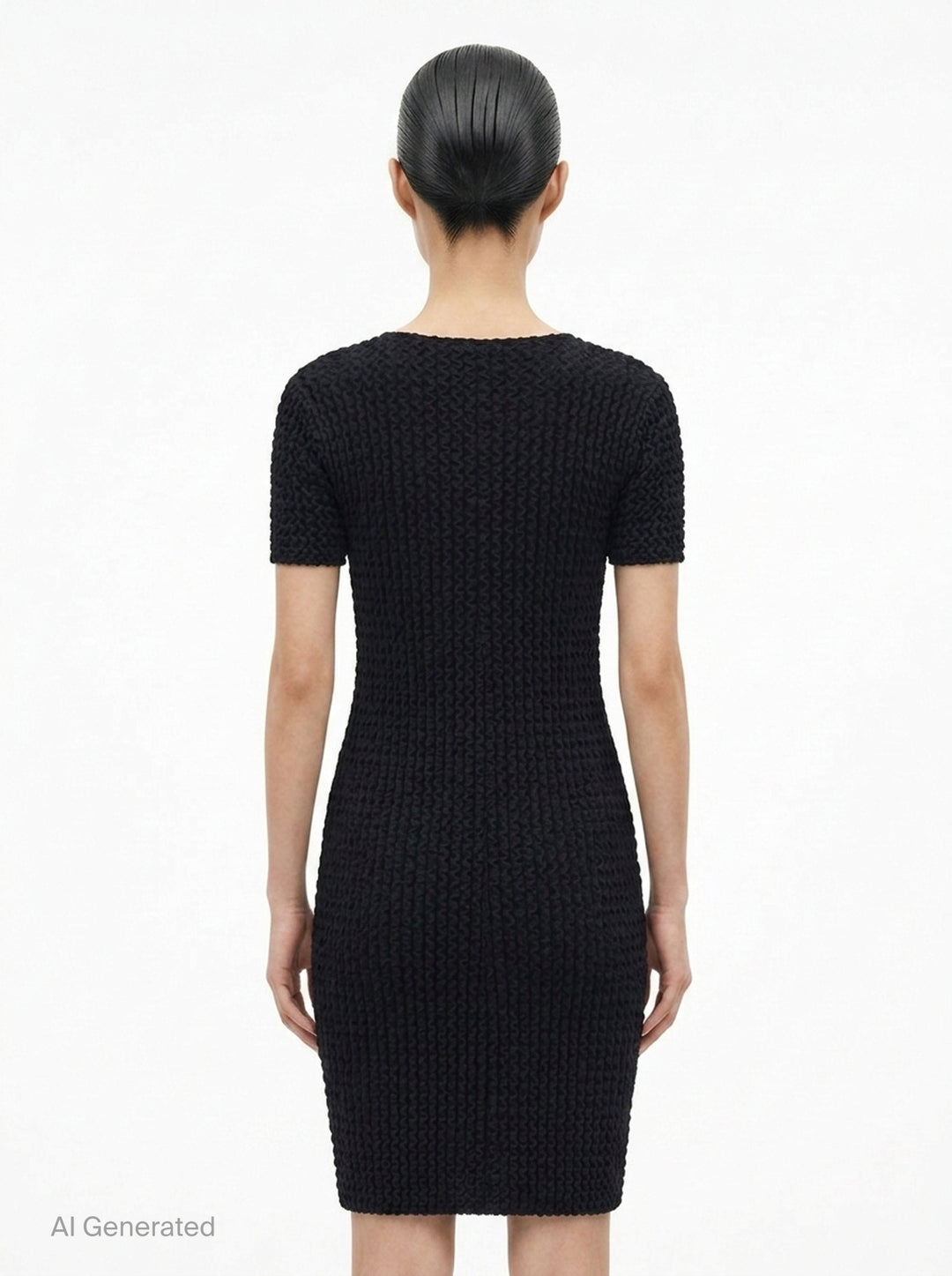 Spongy Knit Midi Dress | Issey Miyake | Club21 - back