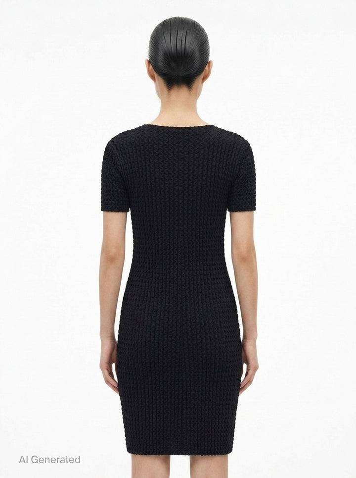 Spongy Knit Midi Dress | Issey Miyake | Club21 - back