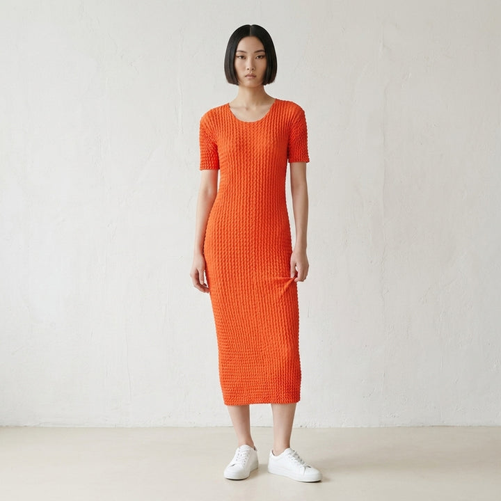 Spongy Knit Midi Dress | Issey Miyake | Club21 - lifestyle