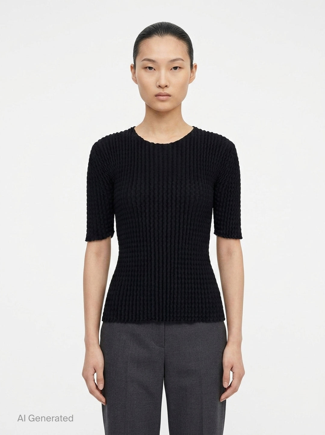 Spongy Textured Knit Sweater | Issey Miyake | Club21 - front