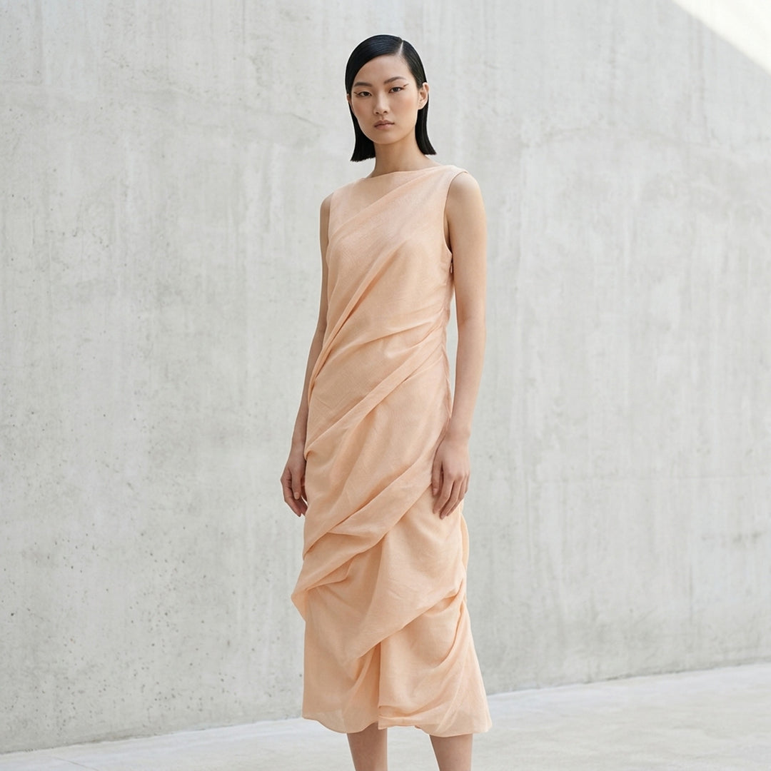 Twining Draped Woven Dress | Issey Miyake | Club21 - lifestyle
