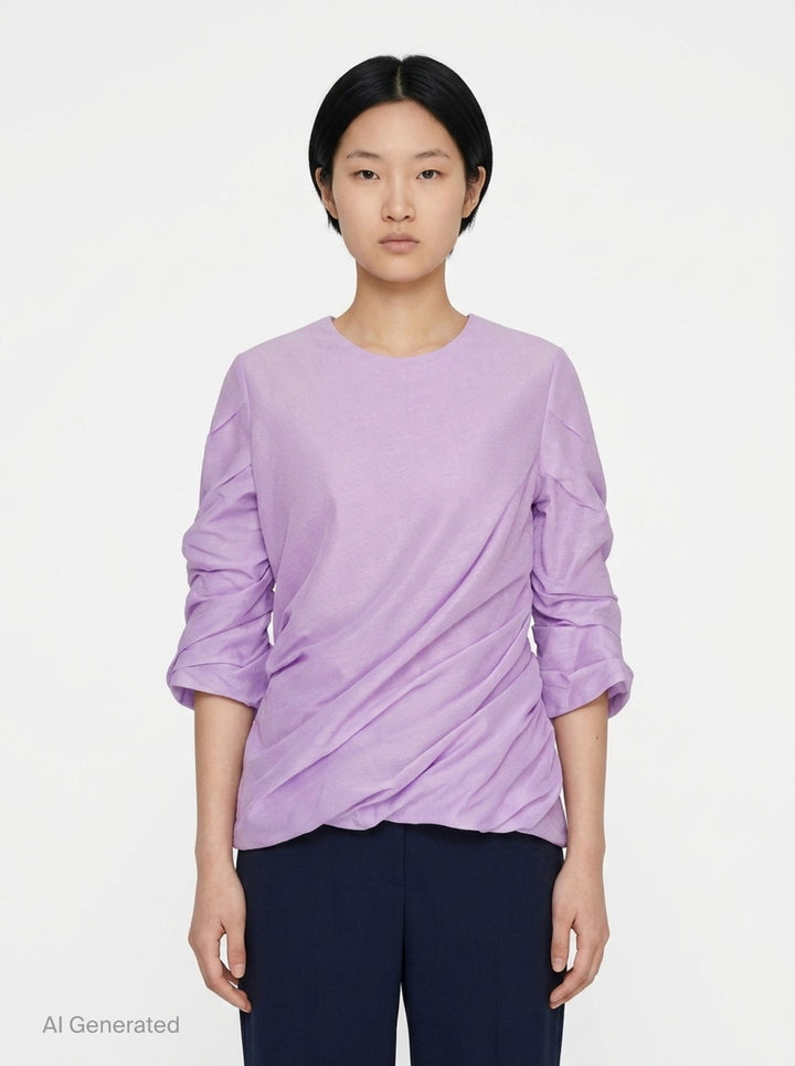 Twining Draped Woven Top | Issey Miyake | Club21 - front