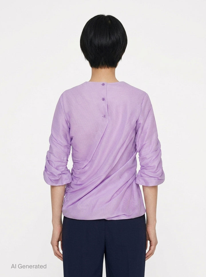 Twining Draped Woven Top | Issey Miyake | Club21 - back