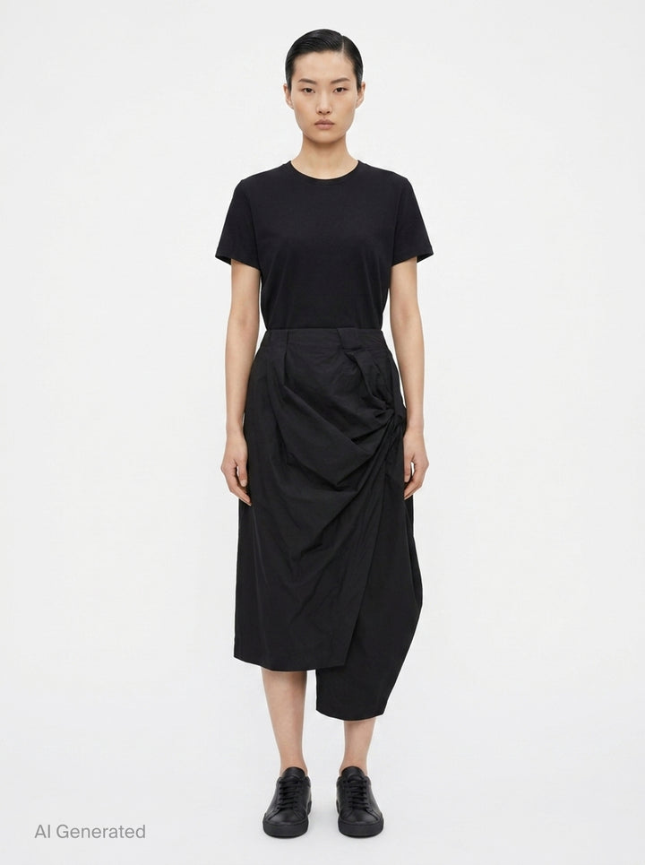 Twisted Drape Woven Pants | Issey Miyake | Club21 - front