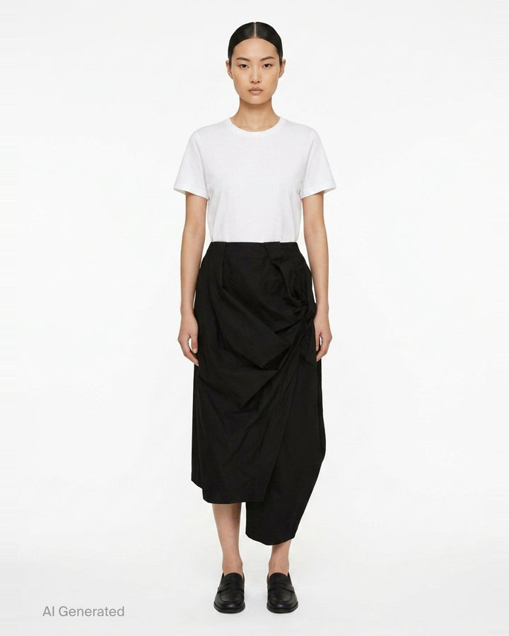 Twisted Drape Woven Pants | Issey Miyake | Club21 - front