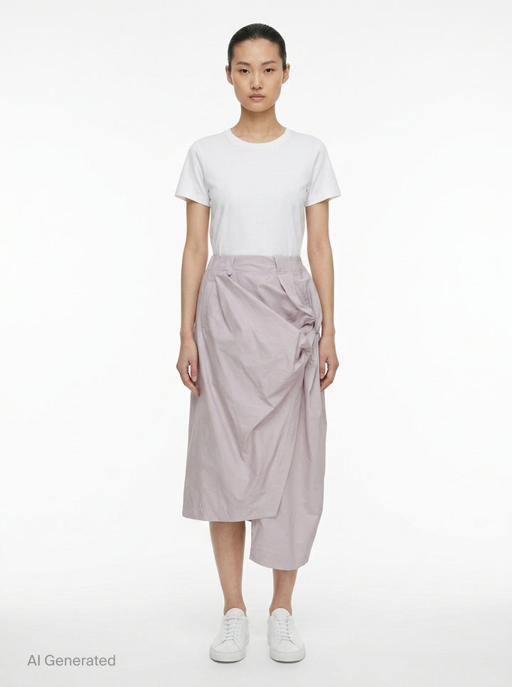 Twisted Drape Woven Pants | Issey Miyake | Club21 - front