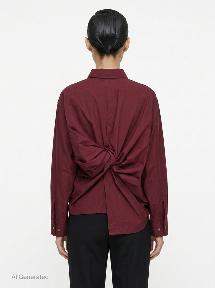 Twisted Drape Woven Top | ISSEY MIYAKE | Club21 - back