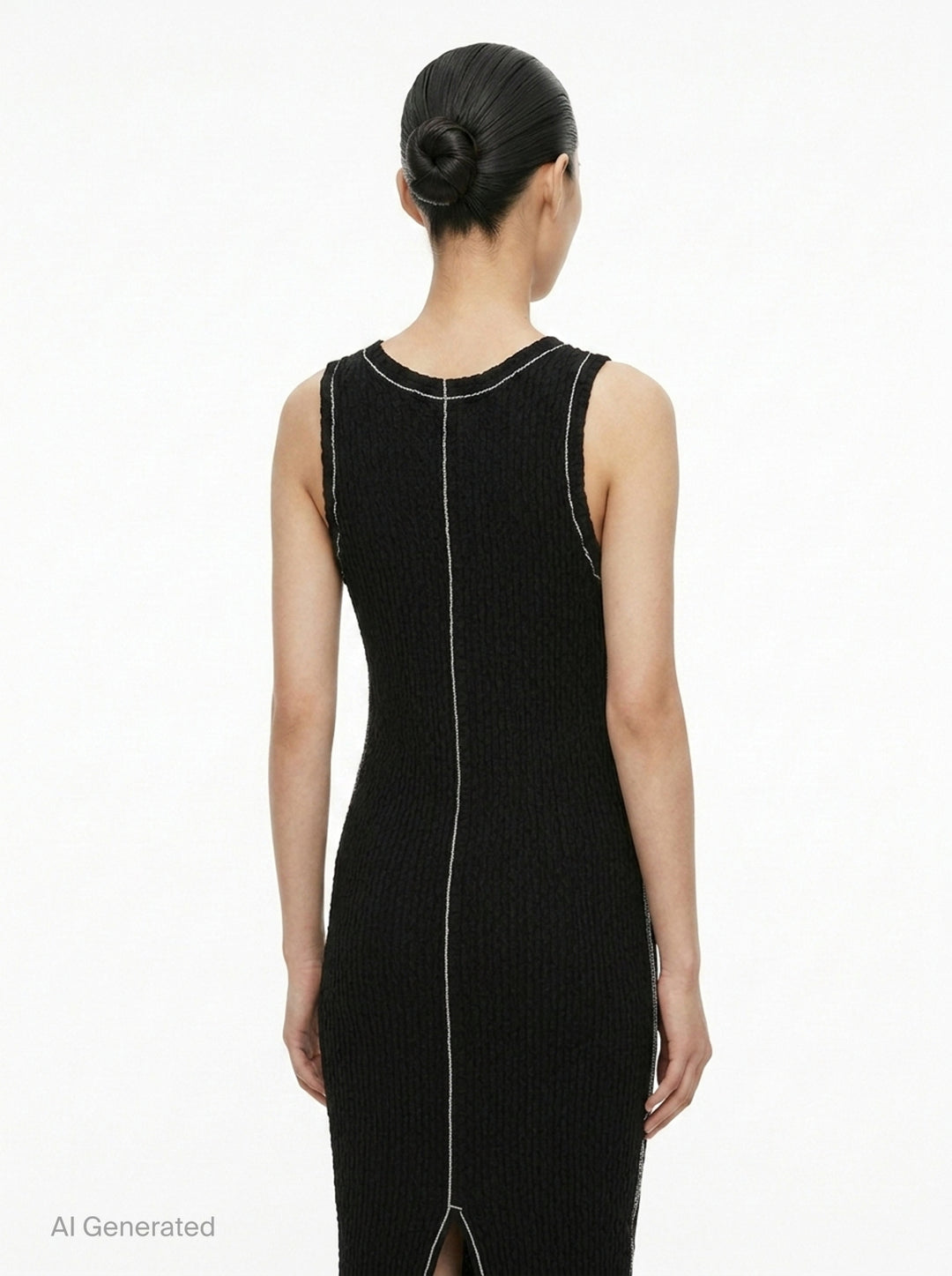 Wavelet Woven Midi Dress | ISSEY MIYAKE | Club21 - back