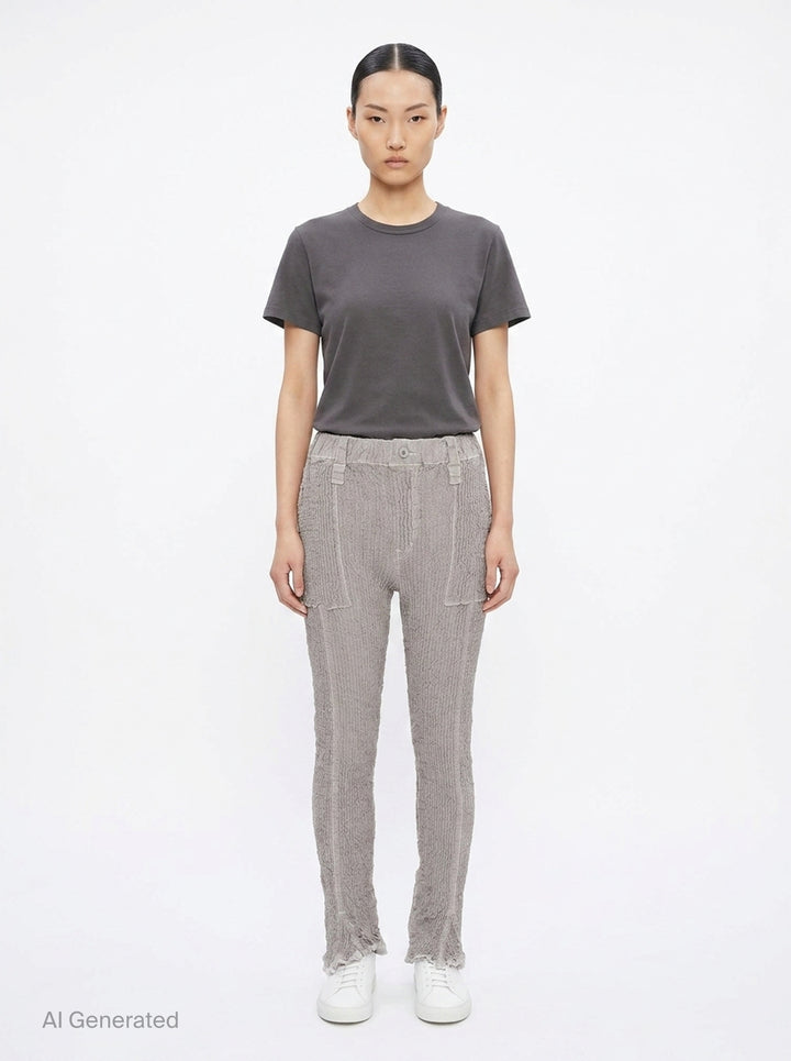 Wavelet Woven Pants | ISSEY MIYAKE | Club21 - front