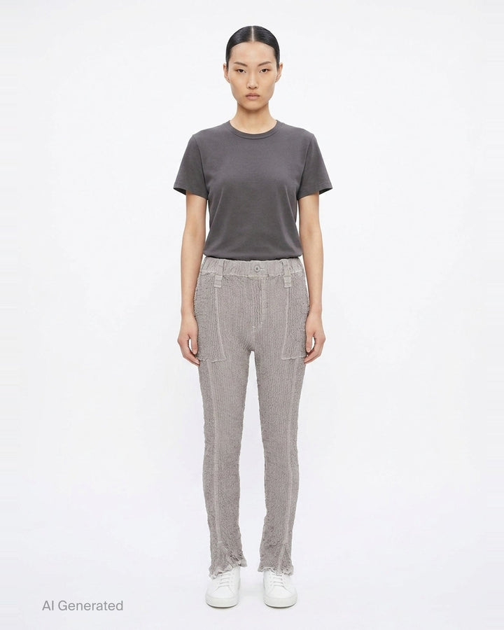 Wavelet Woven Pants | ISSEY MIYAKE | Club21 - front