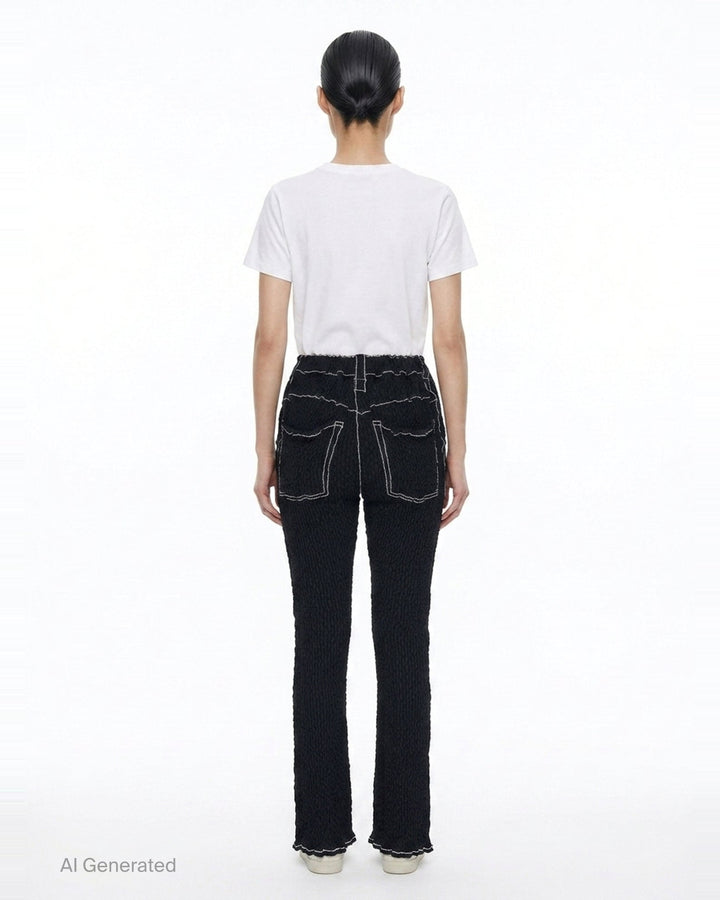 Wavelet Woven Pants | ISSEY MIYAKE | Club21 - back