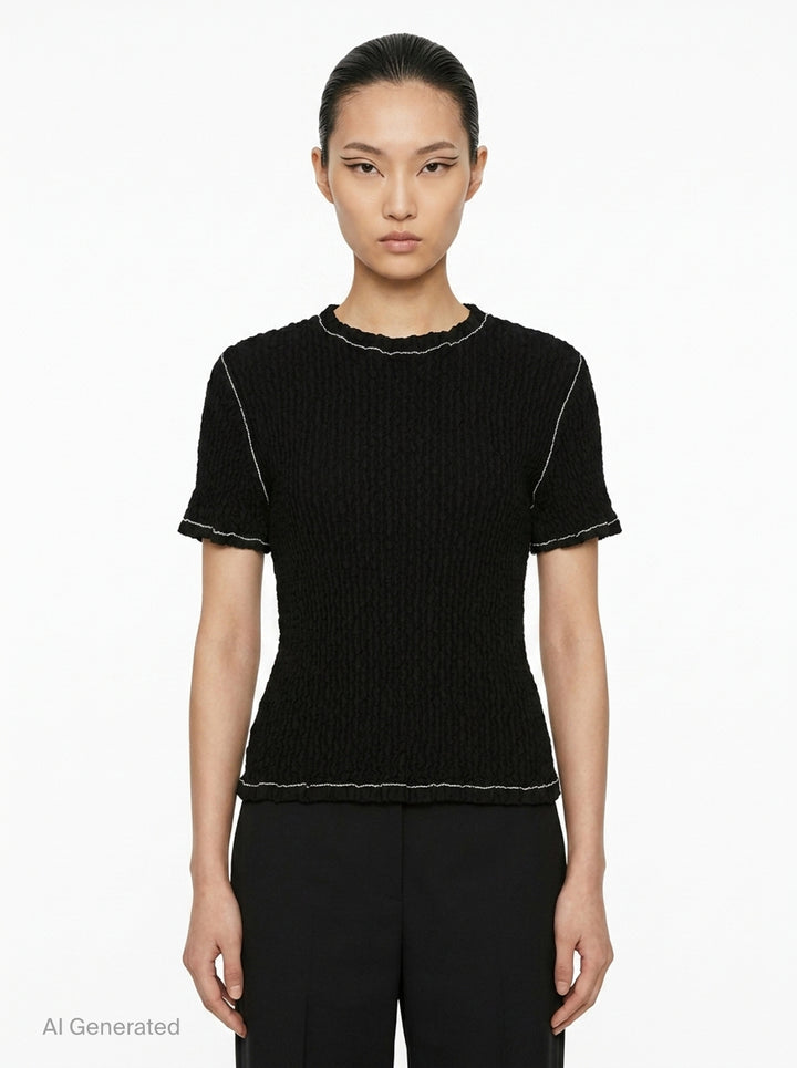 Wavelet Woven Top | Issey Miyake | Club21 - front