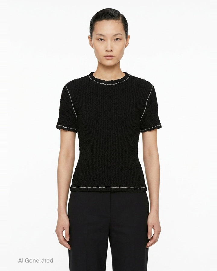 Wavelet Woven Top | Issey Miyake | Club21 - front