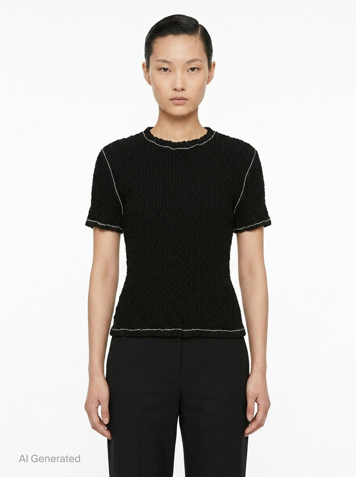 Wavelet Woven Top | Issey Miyake | Club21 - front