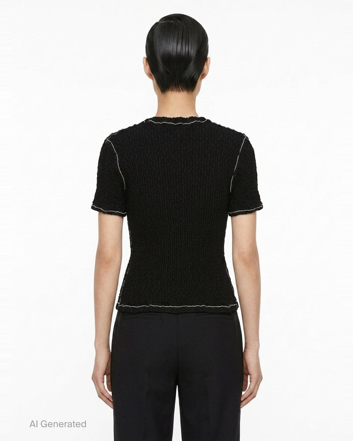 Wavelet Woven Top | Issey Miyake | Club21 - back
