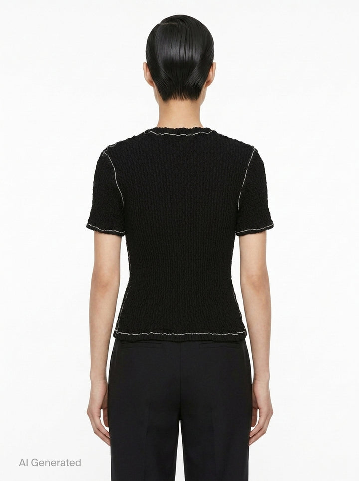 Wavelet Woven Top | Issey Miyake | Club21 - back