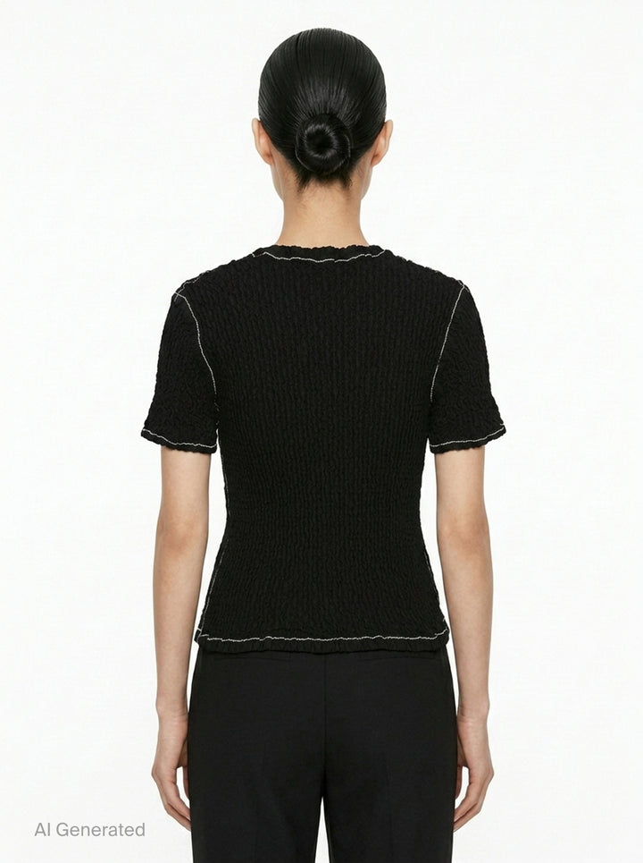 Wavelet Woven Top | Issey Miyake | Club21 - back