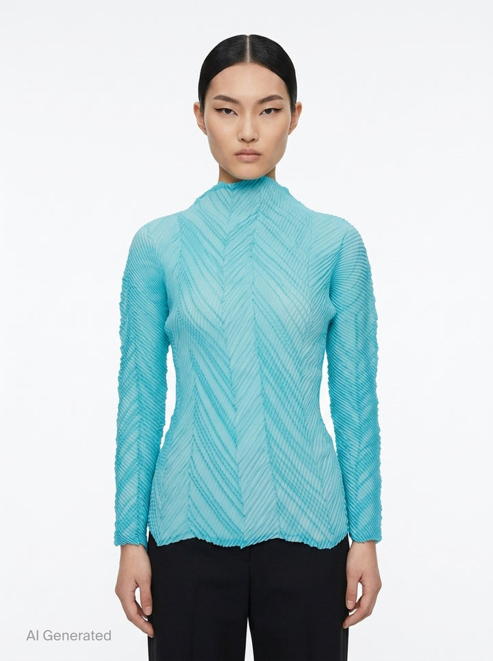 Zigzag Pleats Top | Issey Miyake | Club21 - front