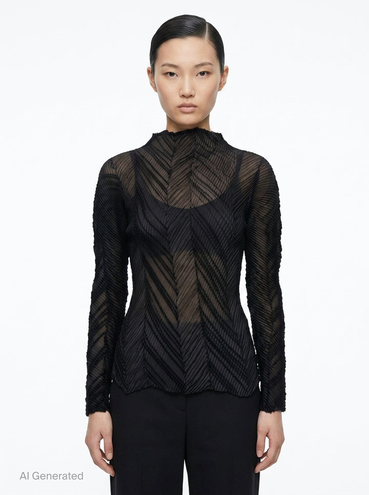 Zigzag Pleats Top | Issey Miyake | Club21 - front