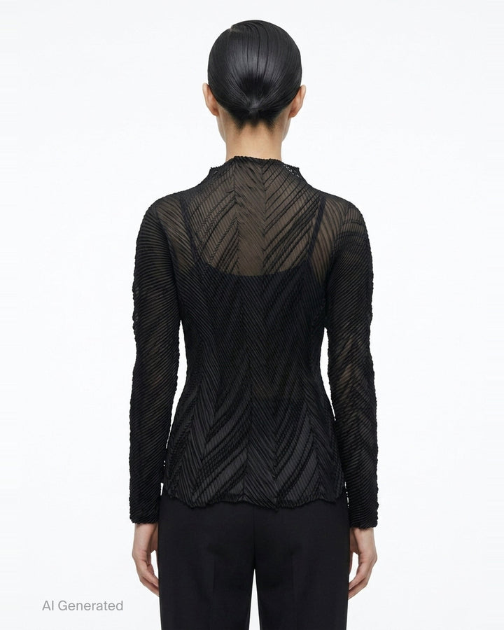 Zigzag Pleats Top | Issey Miyake | Club21 - back