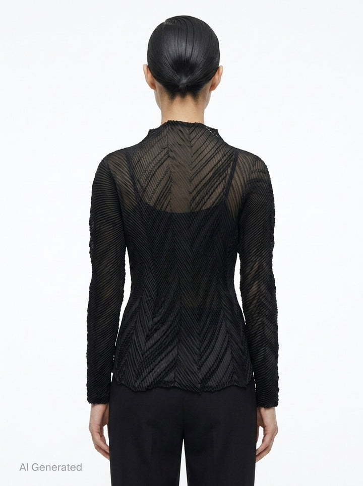 Zigzag Pleats Top | Issey Miyake | Club21 - back