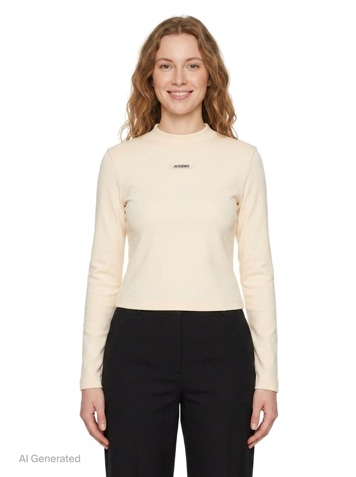 Gros Grain Long Sleeve Tee | Jacquemus | Club21 - front