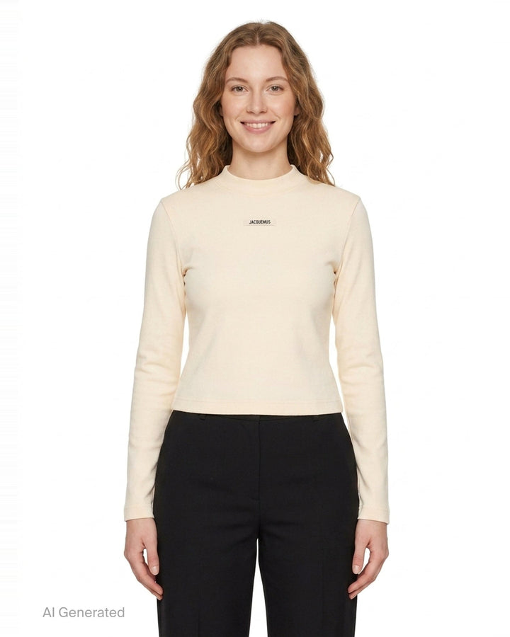 Gros Grain Long Sleeve Tee | Jacquemus | Club21 - front