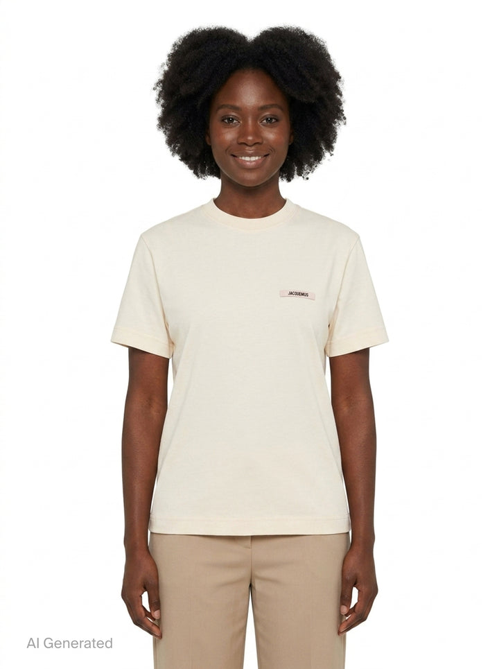 Gros Grain Short Sleeve Tee | Jacquemus | Club21 - front
