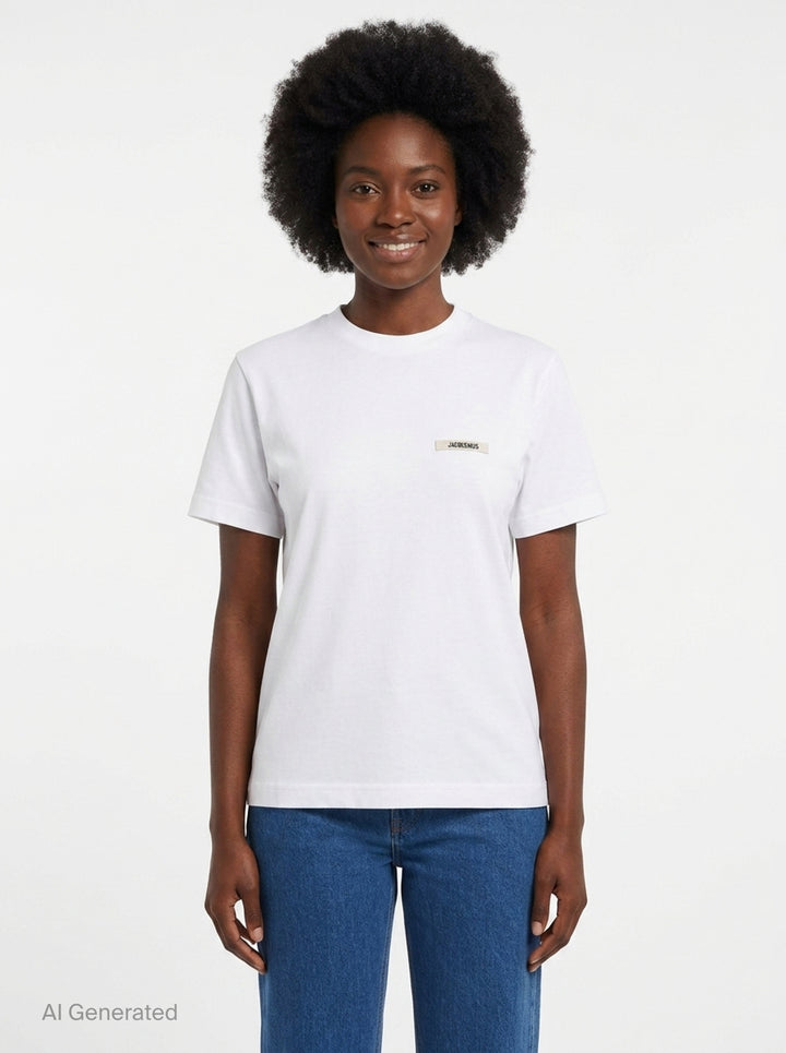 Gros Grain Short Sleeve Tee | Jacquemus | Club21 - front