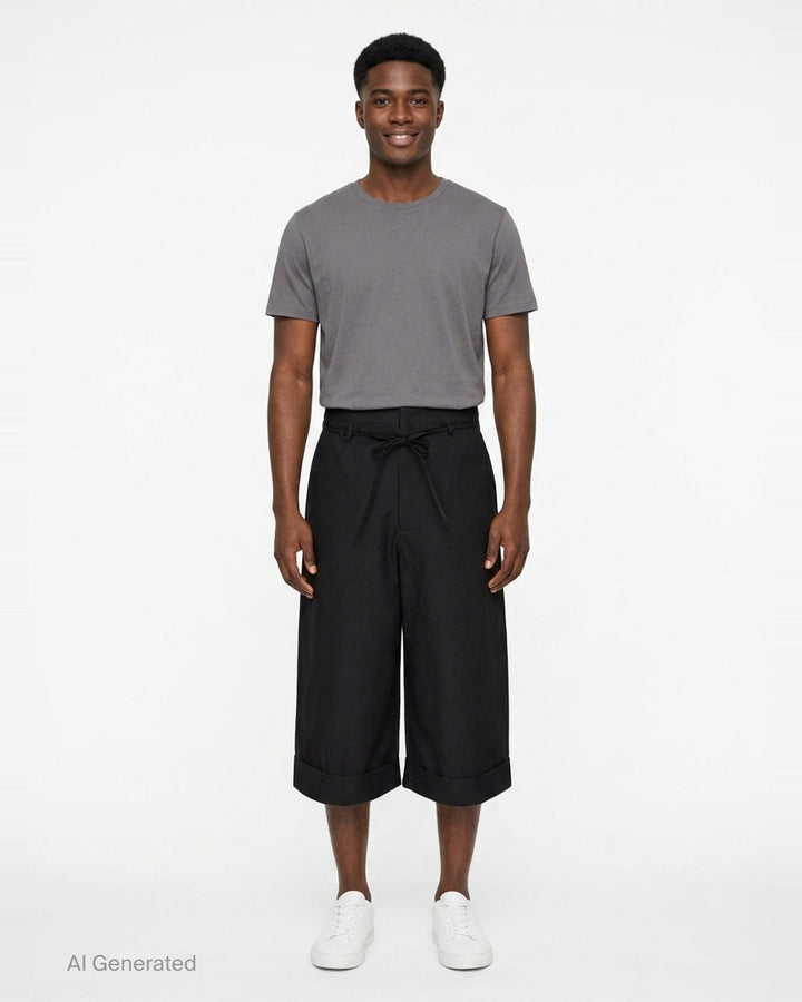 Marin Wide-Leg Cropped Pants | Jacquemus | Club21 - front