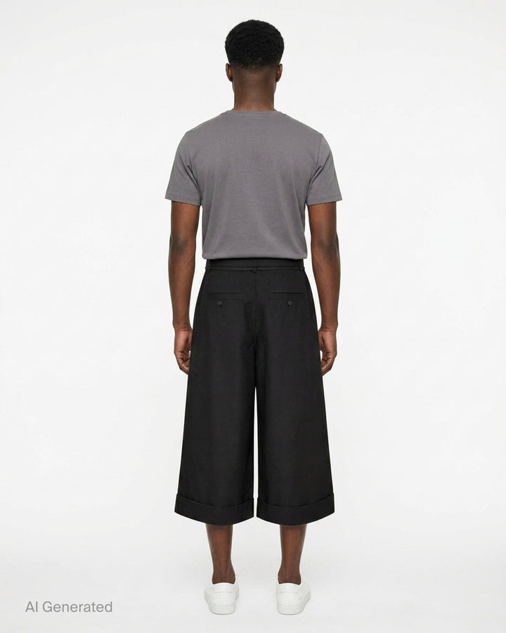 Marin Wide-Leg Cropped Pants | Jacquemus | Club21 - back
