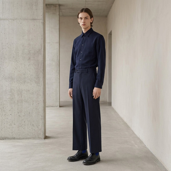Boiled Wool Gabardine Long Sleeve Shirt | Jil Sander | Club21 - lifestyle