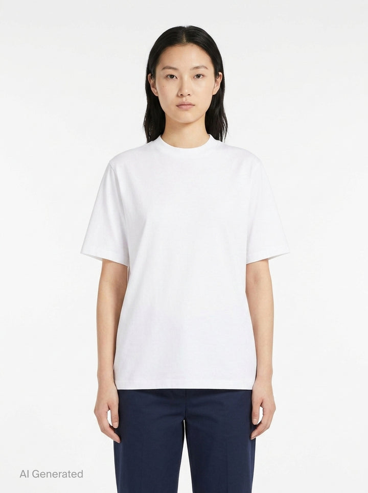 Cotton Basic Short Sleeve Tee | Jil Sander | Club21 - front