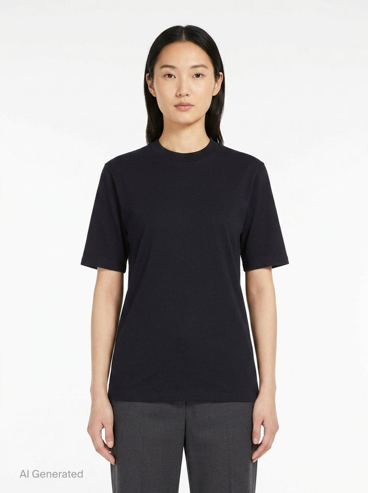 Cotton Basic Short Sleeve Tee | Jil Sander | Club21 - front