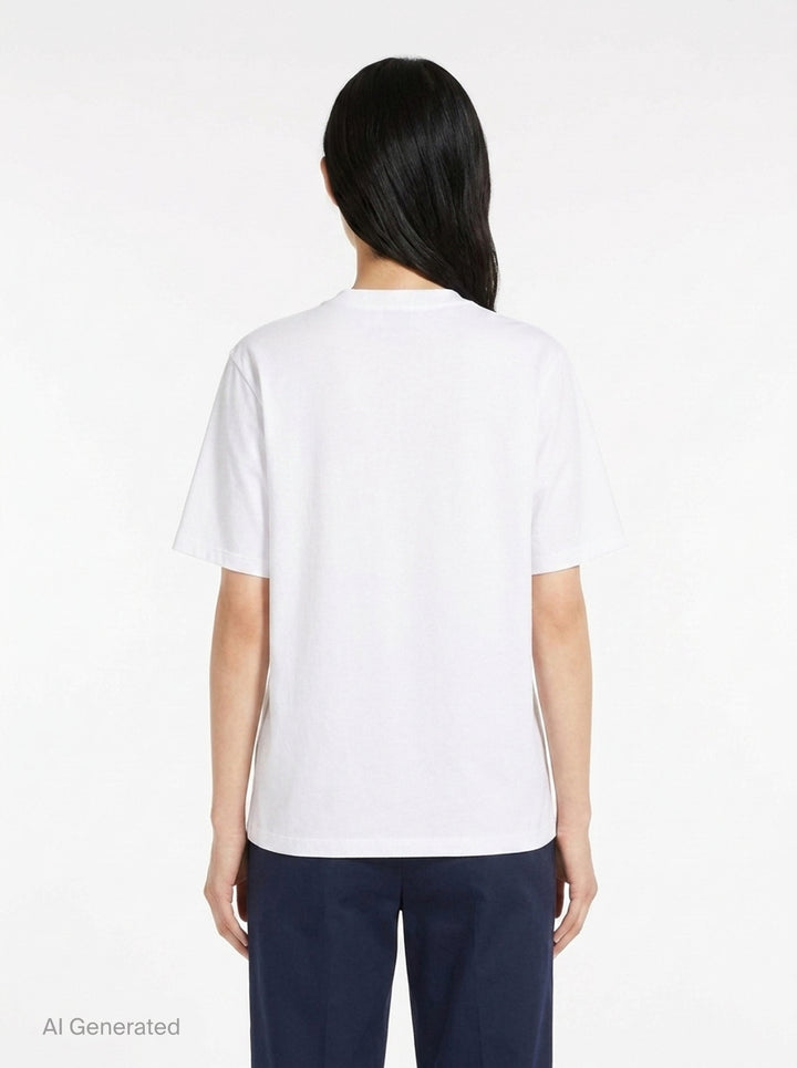 Cotton Basic Short Sleeve Tee | Jil Sander | Club21 - back
