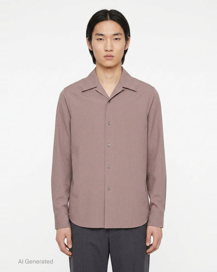 Crispy Washed Cotton Long Sleeve Shirt | Jil Sander | Club21 - front
