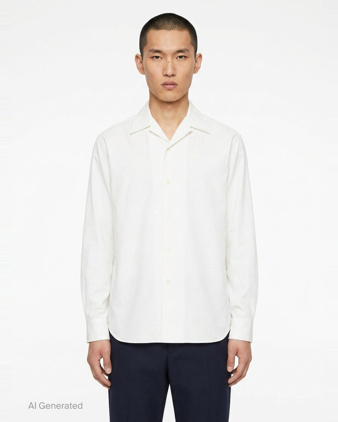 Crispy Washed Cotton Long Sleeve Shirt | Jil Sander | Club21 - front