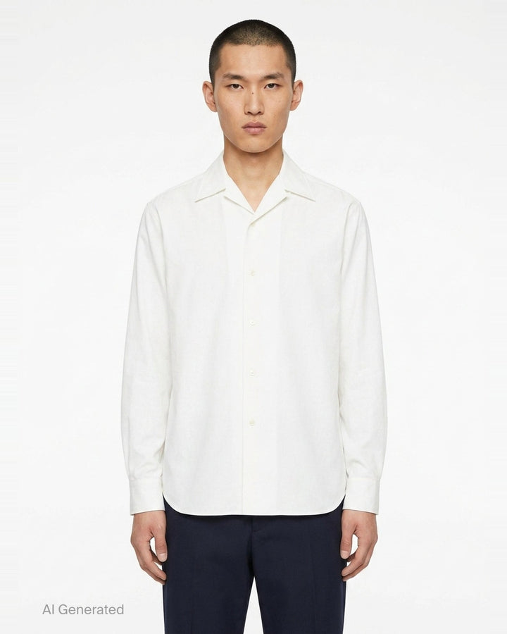 Crispy Washed Cotton Long Sleeve Shirt | Jil Sander | Club21 - front
