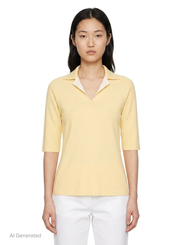 Double Face Short Sleeve Polo | Jil Sander | Club21 - front