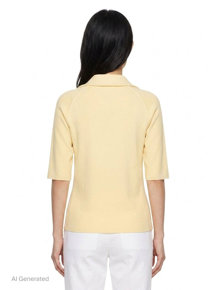 Double Face Short Sleeve Polo | Jil Sander | Club21 - back
