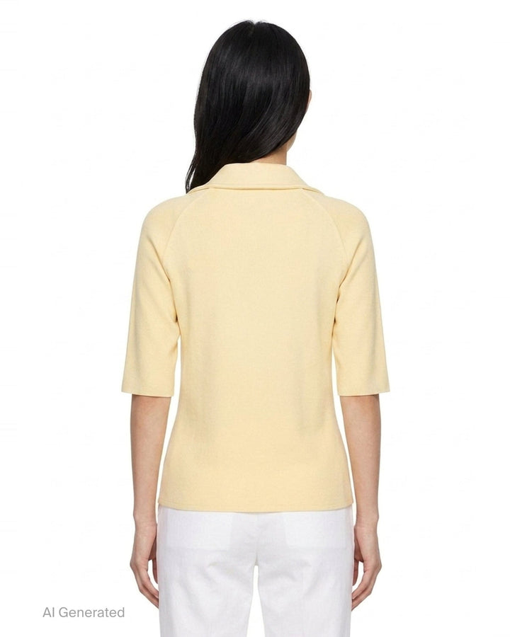 Double Face Short Sleeve Polo | Jil Sander | Club21 - back
