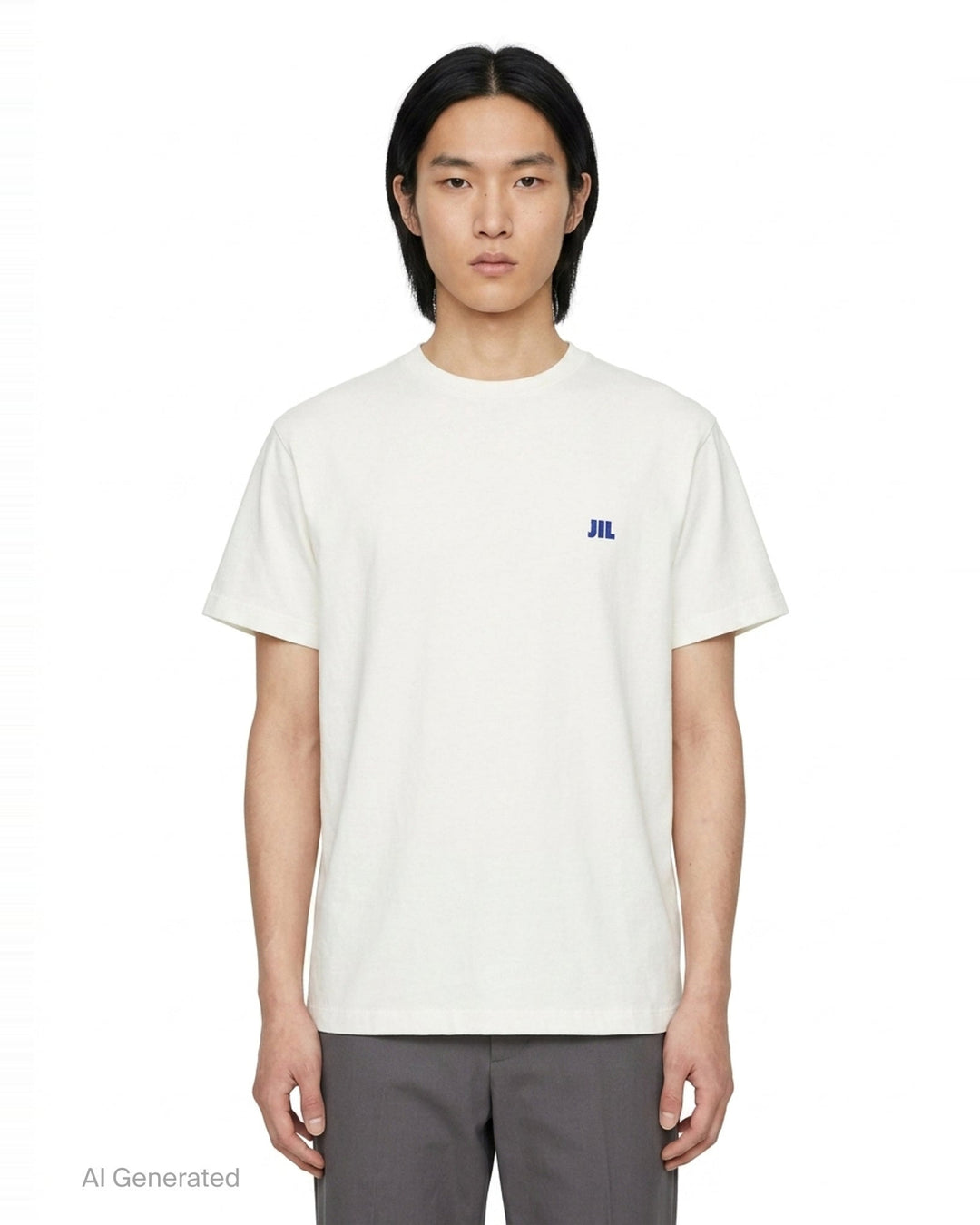 Embroidered Organic Short Sleeve Tee | Jil Sander | Club21 - front